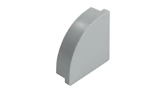  - Заглушка для профиля накладного торцевая серая 16х16 (Пл) FORM AQ