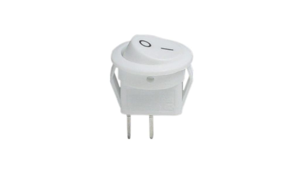 Выключатель врезной, клавишный круглый, 220-240V 1300W IP20 белый AQ
