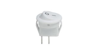  - Выключатель врезной, клавишный круглый, 220-240V 1300W IP20 белый AQ