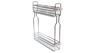  - Бутылочница д/ниж базы скрыт монт, без напр (плюс 13.0177/13.0047), 200мм, лев/прав, хром, KARGO AQ