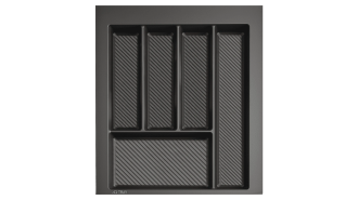  - Лоток д/ стол. приборов в базу на 450 мм 5 отд, 400x490x50 мм графит, 20шт/кор, TRAY AQ