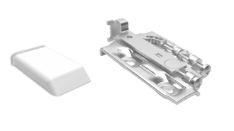 - Навес, верхн база, металл/заглуш.белая, прав, саморез, 90кг на 2шт, Strong МФС-77