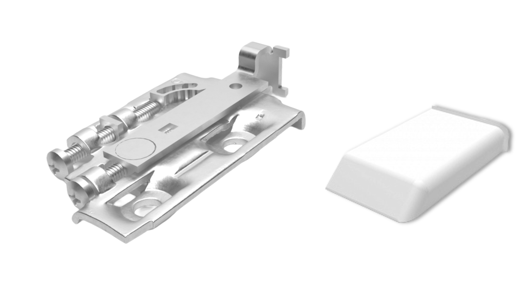 Навес, верхн база, металл/заглуш.белая, прав, саморез, 90кг на 2шт, Strong МФС-77