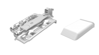  - Навес, верхн база, металл/заглуш.белая, прав, саморез, 90кг на 2шт, Strong МФС-77