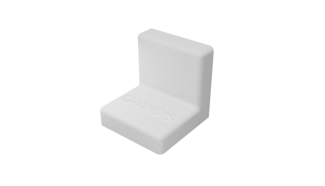 Уголок пластиковый большой 25х25 белый, 200 шт. GRANDIS