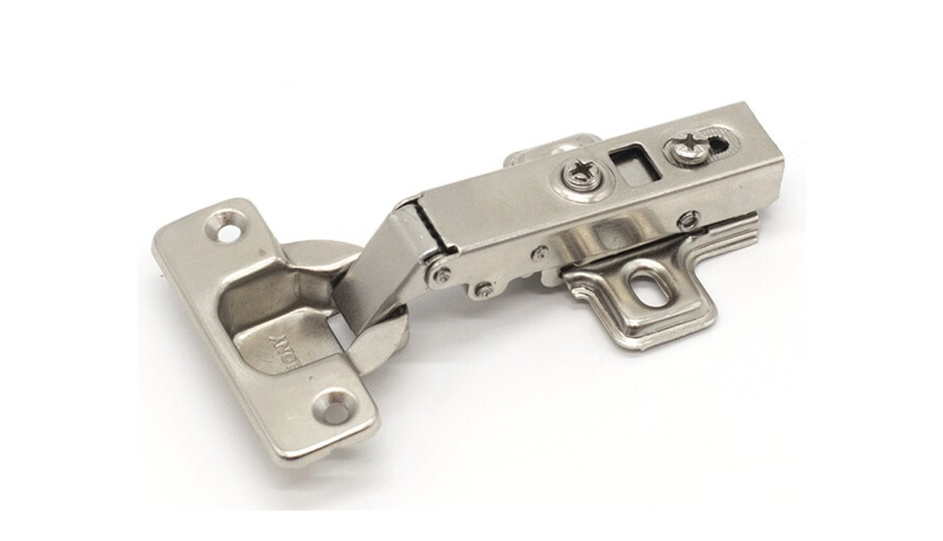 Петля с доводчиком накладная, 105гр, без рег.эксц., планка, шуруп, H=0, Clip On, никель, GELONY