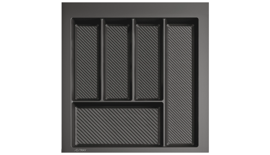 Лоток д/ стол. приборов в базу на 500 мм 5 отд, 450x490x50 мм графит, 20шт/кор, TRAY AQ