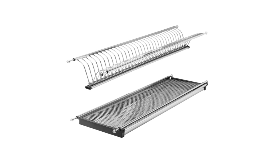 Посудосушитель для верх. базы 2-уровн без рамки, V-образный 900мм нерж.сталь, с поддоном MF