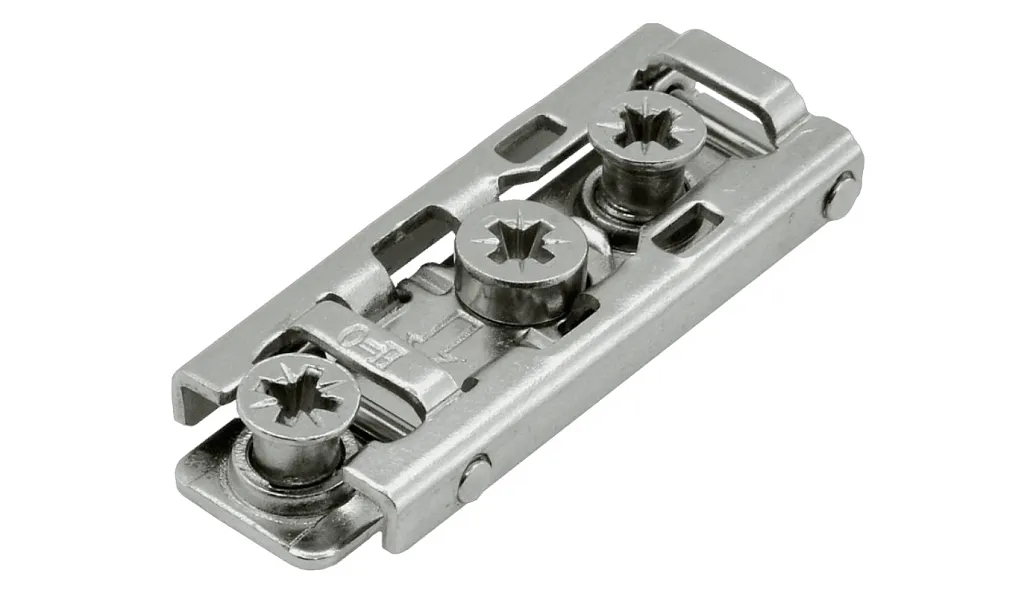 Монтажная планка 3D, евровинт, прямая H=0, никель, (500 шт/кор), V2 AQ