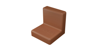  - Уголок пластиковый большой 25х25 орех, 200 шт. GRANDIS