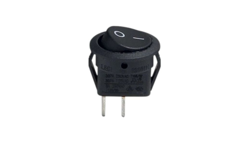 Выключатель врезной, клавишный круглый, 220-240V 1300W IP20 чёрный AQ