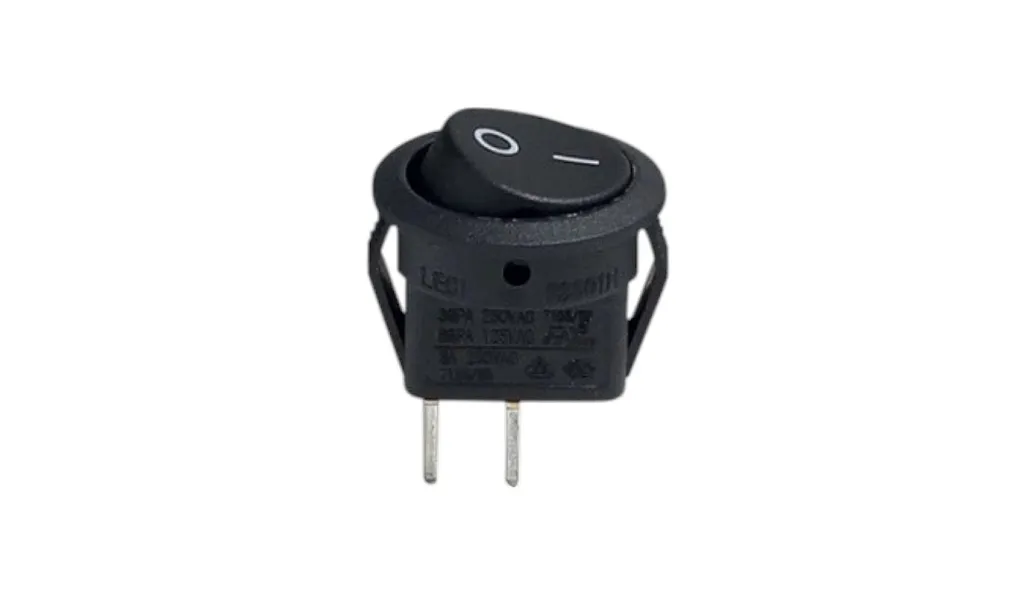 Выключатель врезной, клавишный круглый, 220-240V 1300W IP20 чёрный AQ