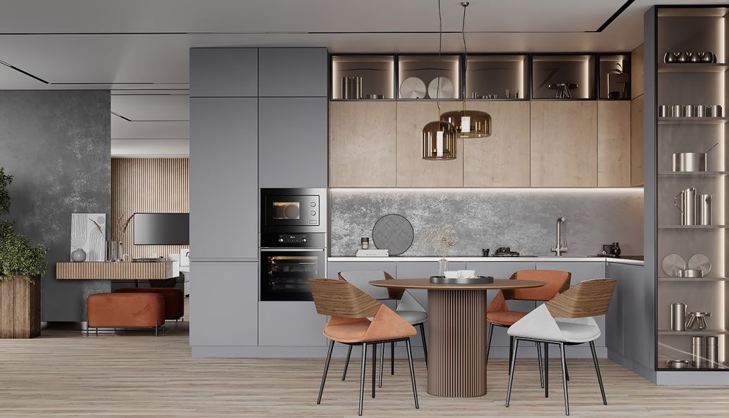 В интерьере