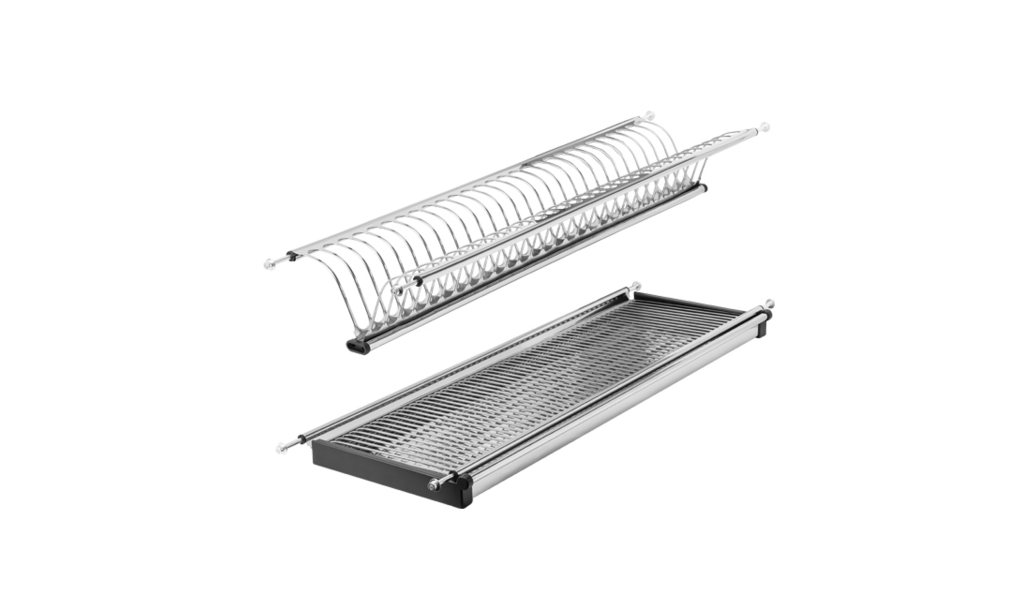 Посудосушитель для верх. базы 2-уровн без рамки, V-образный 800мм нерж.сталь с поддоном MF