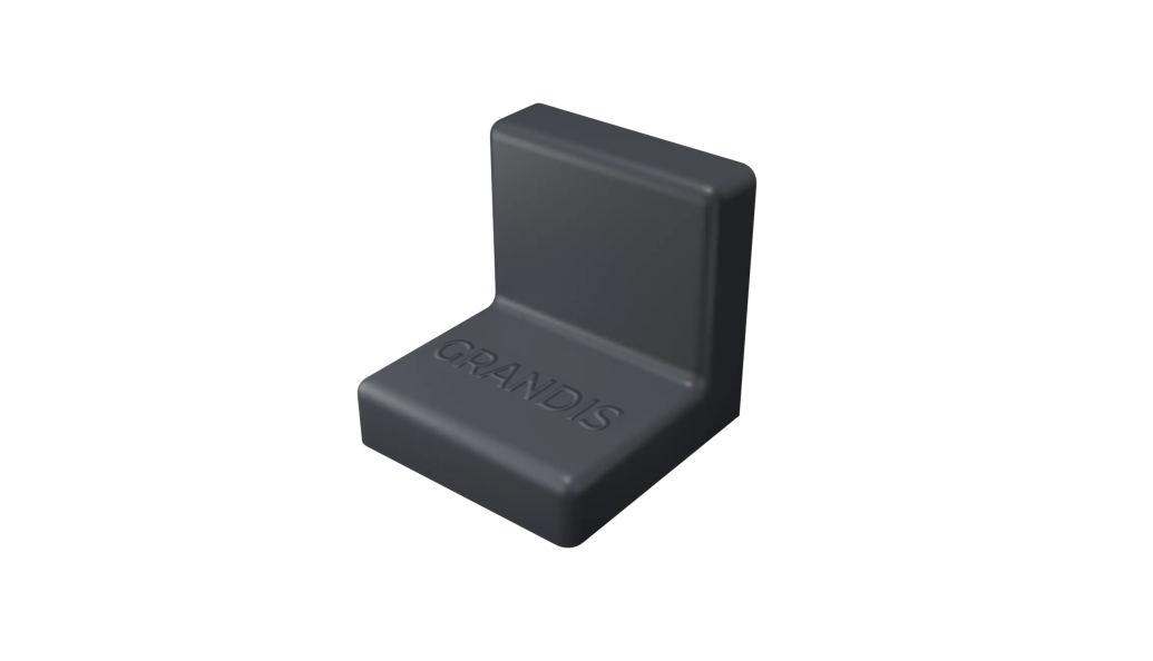 Уголок пластиковый большой 25х25 графит, 200 шт. GRANDIS