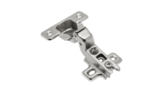  - Петля без доводчика вкладная, 93гр, без рег.эксц., планка, шуруп, H=0, SLIDE-ON никель, GTV