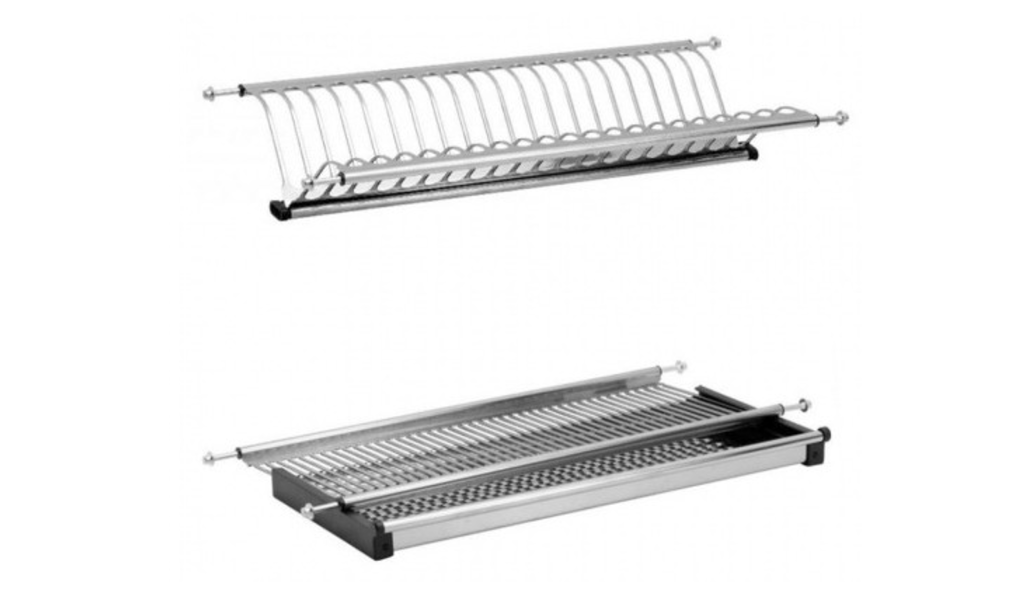 Посудосушитель для верх. базы 2-уровн без рамки, V-образный 700мм нерж.сталь с поддоном MR