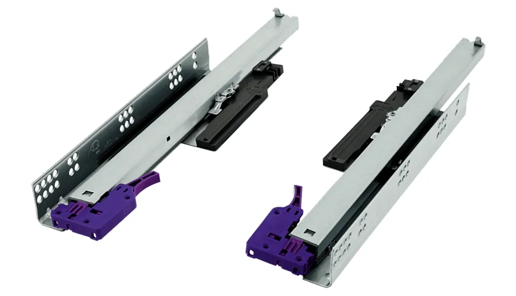 Направляющие скрыт монтажа полн выд Push-Open, 450 мм 2D синхрон., металл под штангу, STEALTH AQ