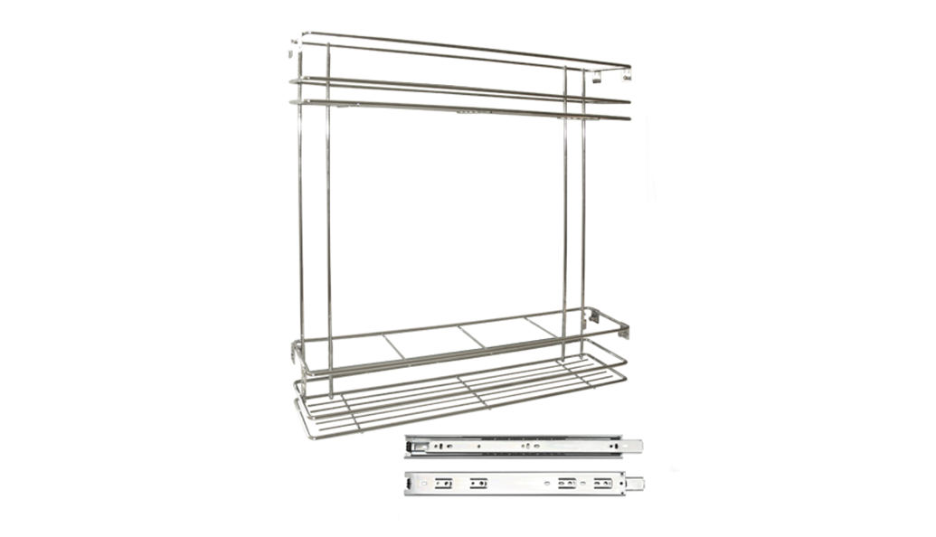 Бутылочница д/ниж базы с довод, шар напр, 200мм, лев/прав, хром, MF