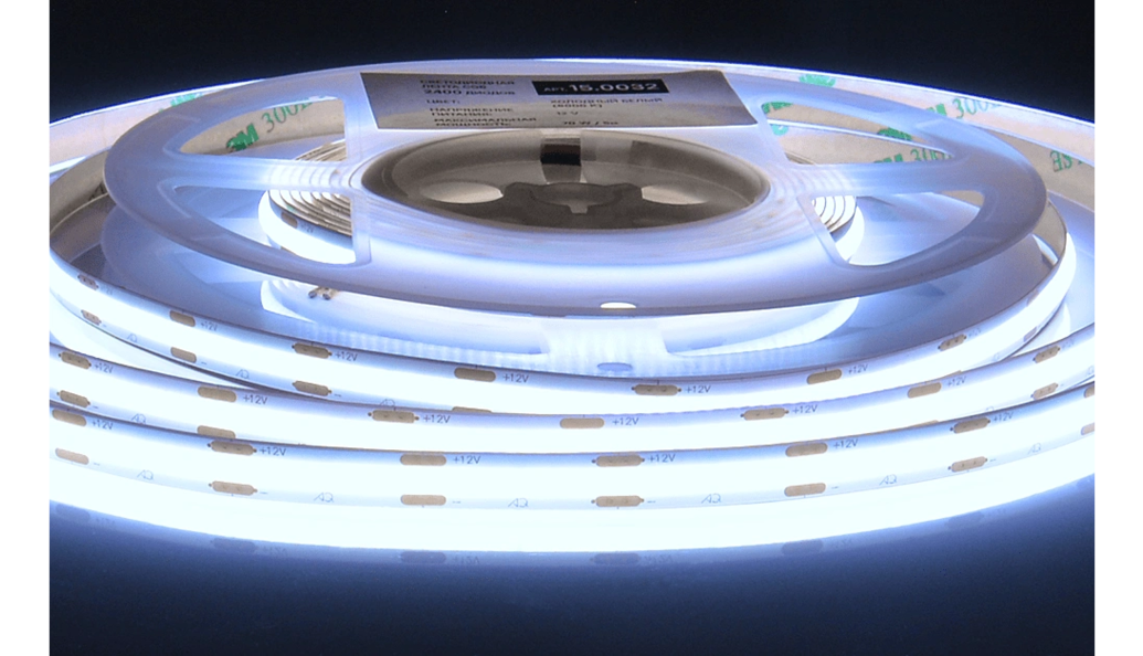 Лента светодиодная AQ LED-LINE COB 480 LED/м 12V 14W/м 8 мм IP20 холодный белый 5 м