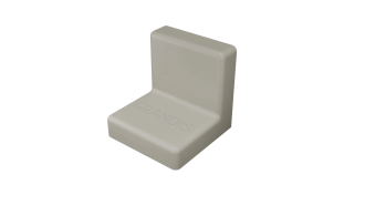  - Уголок пластиковый большой 25х25 серый, 200 шт. GRANDIS